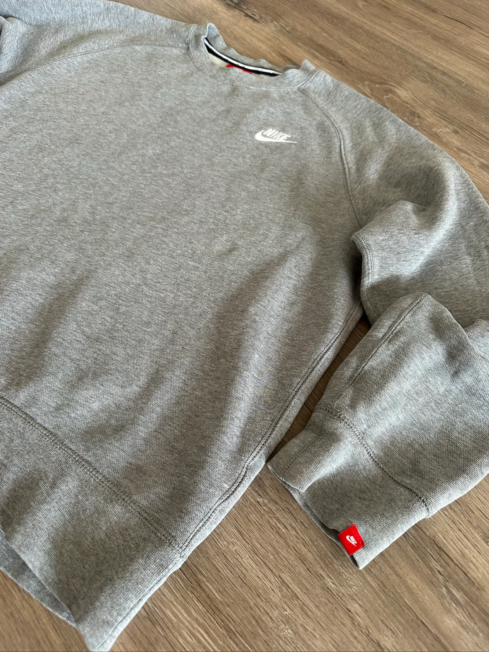 Sweat-shirt Nike Homme Taille M Gris Logo Brodé Col Rond en Molleton – photo 5